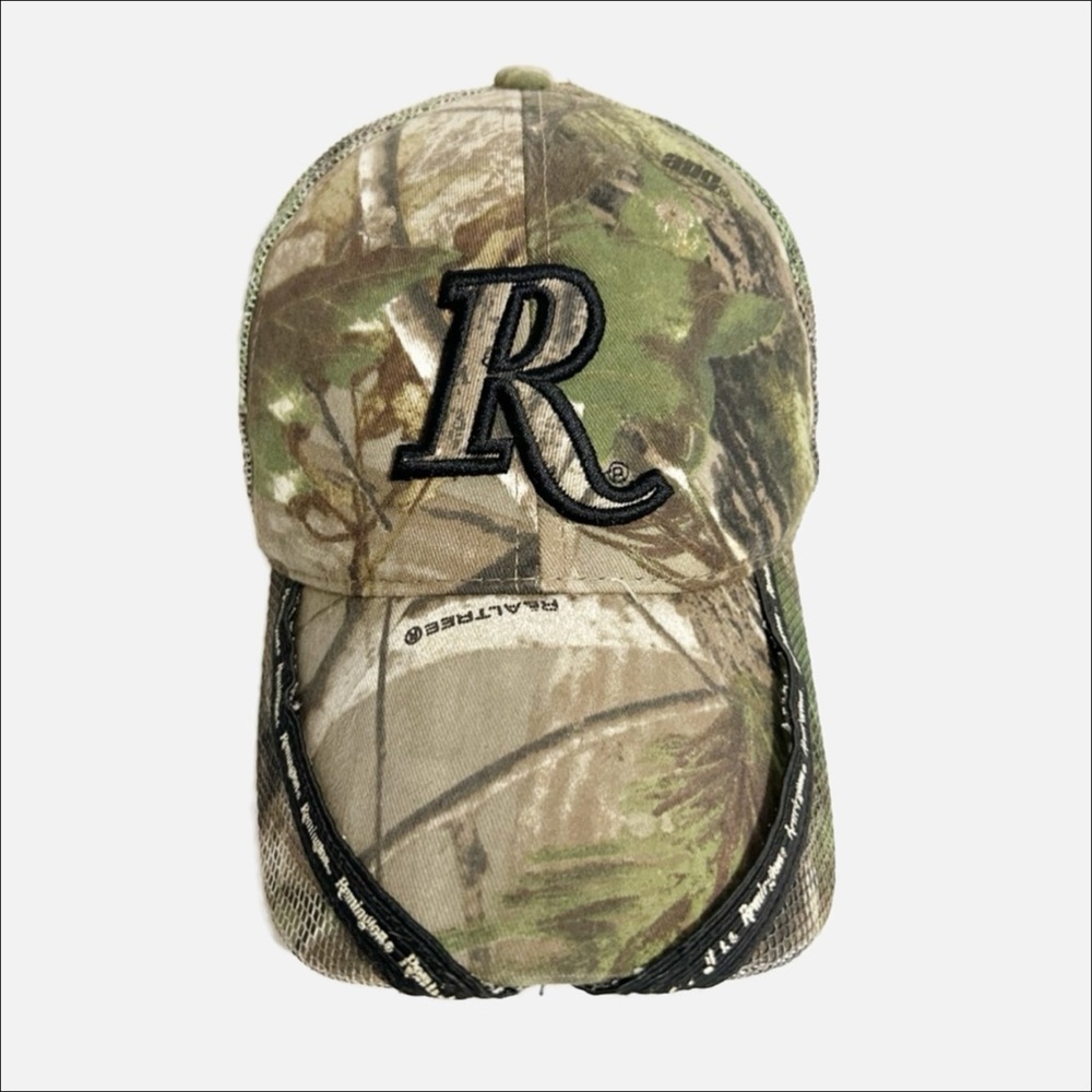 Remington by Signatures Realtree Camouflage Strap Back Adjustable Hat Spell Out